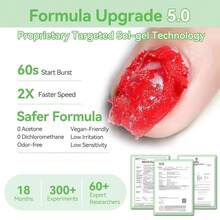 Magic Gel Nail Polish Remover With New Upgraded Gentle Formula,Faster & Easier & Cleaner & Safer Professional Nail Polish Remover In 3-5 Minutes,No Need For Foil Soaking Or Wrapping{"Color_name":"15mlMagicGelNailPolishRemover"} - 15ml魔法凝膠卸甲水 - 查看 4