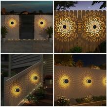 Solar Mandala Wall Light, Projection Flower Shade Lamp For Halloween Thanksgiving Christmas Party Ambiance, 4-Season Use For Garden Decoration, Landscape, Yard, Lawn, Deck, Pathway, Holiday Gift - 1 CÁI - Xem 9
