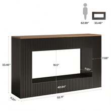 Tribesigns Modern Console Table, 55-Inch Wood Entryway Table With Storage, Narrow Long Sofa Table Behind Couch Table For Living Room, Foyer, Hallway, Black - Walnut & Black - View 7