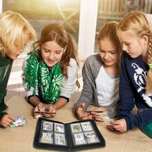 Raccoglitore, contiene oltre 160 top loader, custodia per conservazione di carte con tasche da 4 pezzi per top loader da 3 x 4 pollici, tasche su entrambi i lati per carte da collezione