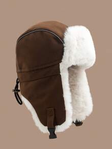 1pc Thickened Ear Protection Windproof Ski Hat, Suitable For Outdoor, Cycling, Keeping Warm In Northeast China Winters - Lei Feng Cap - View 16