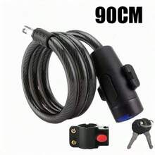 LOVTOKIN 1/2 piezas Cadena de bloqueo para motocicleta de uso pesado, candado para bicicleta de montaña - Hierro robusto, antirrobo, con 2 llaves, accesorios de para bicicleta reforzados, superficie pulida, método de control manual, para motocicleta y bicicleta