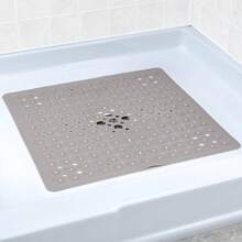 Essential Square Shower, 21x21 Grippy Textured Surface, 25 Stronger Suction Cups, Non - Slip Shower Floor Bathers Of All Ages, Fits Standard Shower Stalls Tubs,