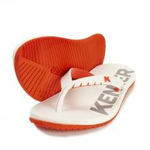 Kenner Flip Flop Sandal Red Original Men's Women's - 白色和橙色 - 查看 10