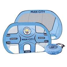 Manchester City FC 2 In 1 Pop Up Football Goal (Sky Blue/White) - 100% Mixed - (RD3927) - Blue - View 1