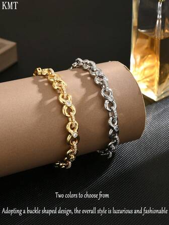 KMT 1 st armband med infälld kubisk zirkonia och oändlighetssymbol för kvinnor, utsökt design med lyxig känsla, ger en elegant och raffinerad känsla till dina outfits.