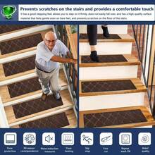 4/7/15pcs Carpet Stair Treads, Suitable For Stair Steps, Protect Elderly And Pets, Non-Slip Stair Mats, Trimmable And Reusable, Reinforced Edges, Durable Stair Covering Pads - Multicolor - View 9