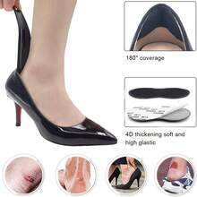 Dr.Foot Heel Grips For Men And Women, Self-Adhesive Heel Cushion Inserts Prevent Slipping, Rubbing, Blisters, Foot Pain, And Improve Shoe Fit - 2pairs + Extra 1 Shoe Horn (Black) - Black - View 2