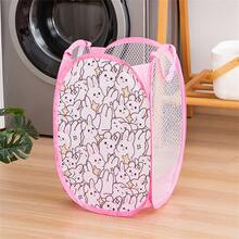 1pc/2pcs Kids Cartoon Pattern Dirty Clothes Laundry Basket, Foldable Bathroom Storage Organizer Bin For Children Room - Multicolor - View 10