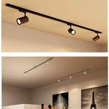 Cabezales de iluminación de riel de 20 W, regulables, sin parpadeo, luminarias LED brillantes para decoración de cocina al por menor, luz de riel lineal tipo H, Paquete de 2 - Tipo de Enchufe A USA (110-127V) - Ver 5