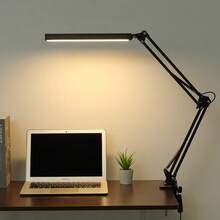 12W LED Clip-On Desk Lamp - 3 Lighting Modes, Foldable Long Arm, USB Powered, Eye-Caring Study Lamp - Multicolor - View 6