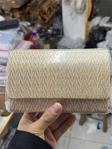 Juzia Bolsas Bolsa de jantar texturizada com brilho alça transversal - Dourado - Visão 4