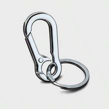 5 pièces Mousqueton porte-clés en acier inoxydable, mousqueton homard de 7 cm avec anneau porte-clés, pince à ressort durable, convient aux hommes, cadeau idéal