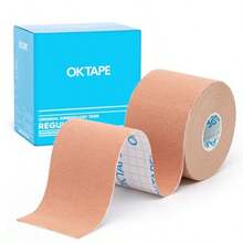 Kinesiology Tape Regular Original Cotton Elastic Athletic Tape For Support And Recovery Sports Tape 2in*16.4ft Uncut Roll Pink - 1卷+米色 - 查看 1