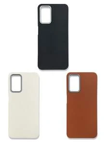 3件套奢华皮革纹理手机壳，兼容/Galaxy，黑色、棕色、米色 - 彩色 - 查看 20