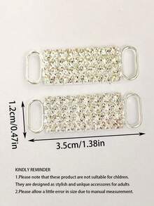 2pcs Elegant Metal Hollow Shoe Decorations With Sparkling Rhinestones And Faux Pearls, Suitable For Boots And Sneakers