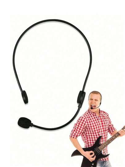 1/2/4pcs Rock Star Costume Accessories Headset, Cosplay Fake Microphone Rock Star Singer Microphone Headpiece Halloween Costume Accessory Prop Black Fake Microphone Headset Costume Prop Rockstar Costume Accessories, Rock Star Singer Costume Headset Mic, Head Microphone Headphones Costume Accessory Prop For Halloween Cosplay Music Party Chirsmas,Suitable For Mother's Day, Wedding Season, Graduation Season, Gifts For Family And Friends