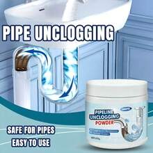 High-Strength Drain Cleaner Powder - Quickly And Effectively Removes Grease, Hair And Soap Residue - Solution For Unclogging Toilets, Kitchen Drains And More