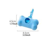 Matte Bone Shaped Trash Can, Pet Poop Bag Dispenser & Holder, Dog/Cat Waste Pickup Supplies - Multicolor - View 2