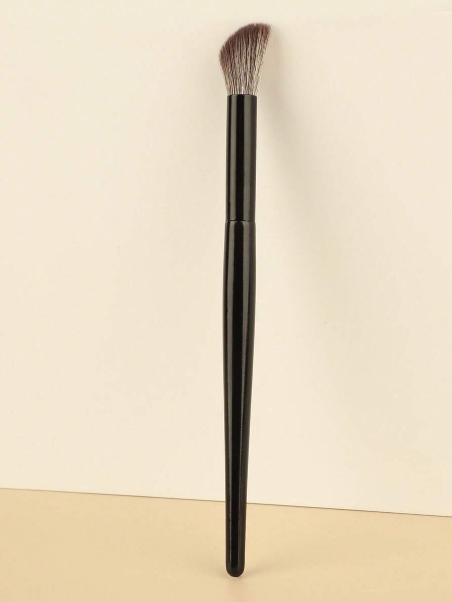 1pc Inclined HeadNose Contour Brush, Synthetic Under Eye Concealer Brush For Blending Setting Buffing With Liquid, Cream And Powder Cosmetic - Multicolor - View 1