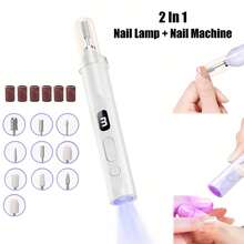 Electric Nail Drill, Mini Nail Drill USB Machine With 10 PCS Drills Bits & Sanding Bands,Manicure Art Pen Remove Polisher, Gel Nail Drill For Acrylic, Manicure Pen Sander Polisher, Cuticle Removal, Suitable For Women Home Or Nail Salon Use, Beginner-Friendly - 美甲工具 - 查看 1