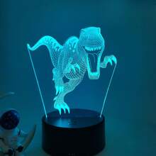 復古恐龍 3D 小夜燈，USB 供電，LED 環境燈，檯燈，床頭伴侶燈。適用於書房、臥室、客廳、遊戲室，聖誕節/新年/生日/節日禮物。 - 彩色 - 查看 8