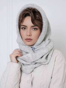 1 szt. Jednokolorowy szalik w stylu ulicznym, ocieplacz na szyję, kominiarka, uniwersalny i modny, idealny na zewnątrz, do pracy, jesień/zimę