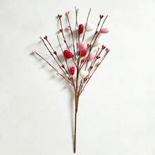 1 件心形柔性人造浆果茎，适用于婚礼、情人节、圣诞节花瓶装饰、假植物 - 彩色 - 查看 11
