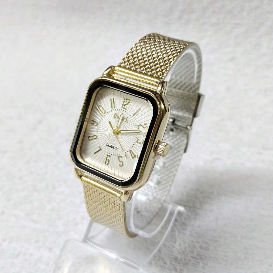 Women's Square Silicone Watch - 白色 - 查看 1