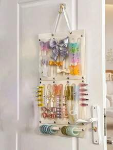 2pcs/1pc Wall-Mounted Foldable Jewelry Organizer Bag For Hair Clips, Ties, Headbands And Accessories Storage, Sunglasses Storage,Home Storage Essential .Gift For Valentine's Day,Christmas Gift,