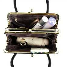 Borsa a mano da donna in PU di alta qualità, stile trapuntato, borsa a tracolla multistrato, borsa da viaggio per banchetti con chiusura a mano