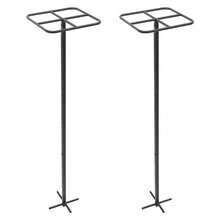 CNCEST 2 Pack Dragon Fruit Trellis For Climbing Plants – Adjustable Metal Garden Plant Support Frame With Stable Cross Base – Vertical Iron Vine Stand For Balcony, Patio, Indoor & Outdoor Use (47.2 Inch) - 黑色 - 查看 10