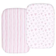 婴儿床边摇篮床单，适用于 Mika Micky、Baby Delight、Dream On Me、AMKE 和其他婴儿床床垫，尺寸宽度在 17-21 英寸之间，长度在 29-33 英寸之间，厚度在 1.5-4 英寸之间