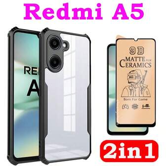 Película protectora de cerámica anti-espionaje + Funda de teléfono con protección de esquinas contra golpes para Redmi A5, Infinix Hot60i, 17, Infinix Smart 10, Pova 7, Honor X6B, Honor X5B, Honor X8C, Vivo V50Lite, Redmi A5, Redmi A3, Infinix Note50pro, Infinix Note 50, Honor 400 Lite, Spark 40C, Infinix GT 30 Pro, Galaxy A17