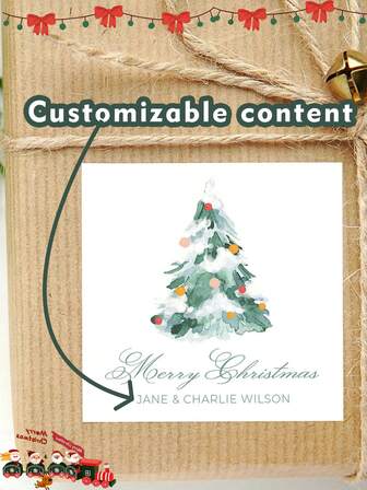 Personalized Christmas Gift Tags | Custom Name Stickers For Christmas Gifts | Christmas Gift Labels | Gift Giver Name Label Stickers