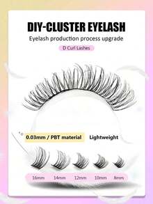 !! ! 150Pcs D Curl Eyelash Clusters Wispy Voluminous And Lightweight Individual Lashes, Natural Look Lashes Fluffy Cluster Lashes DIY Eyelash Extension Women's Eye Makeup, Beginner Friendly, Reusablelash Clusters,Eyelash Clusters,Individual Eyelashes,Lashes,Fake Lashes. Random Style.