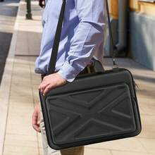 MOSISO Funda Dura para Portátil Hombre Mujer,15.6 Pulgadas Bolsa de Ordenador Compatible con,,,Portátil,16 Pulgadas Bolsa Laptop con Bolsillo Frontal&Correa de Hombro, Negro - Verde Azulado - Ver 5