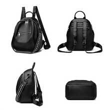 Zaino moda donna qualità PU borsa da viaggio a doppia spalla stile bohemien zaino con tracolla multifunzionale borsa a spalla casual