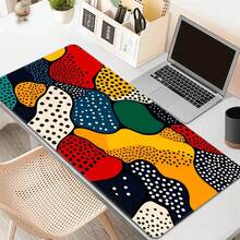 Multicolor Speckled Texture Extra Large Mouse Pad, Gaming Desk Mat, Big Keyboard Pad, Washable, Rubber Non-Slip Bottom, Stitched Edge, Gift Mouse Pad, Desk Protector, Study Pad, Multiple Sizes Available, Computer Keyboard Mat, Laptop Pad