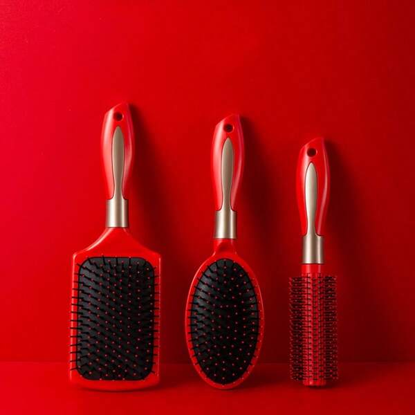 Peines rizadores para el hogar para hombres y mujeres, con cojín de aire, bolsa de aire, peines de masaje, peines con costillas, botón interior, peines cilíndricos enrolladores para peinado, kit de peinado