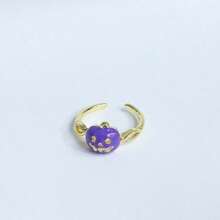 1pc New Color Dripping Oil Pumpkin Ghost Face Skull Ring Halloween Opening Ring