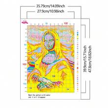 Cross Stitch DIY Kit - Mona Lisa Classic Painting, 11CT Middle Grid 3-Strand Floss, 36*48cm, Girl With Pearl Earring 14CT, Beginner Friendly Home Decor, Includes Needles And Instructions - Multicolor - View 3
