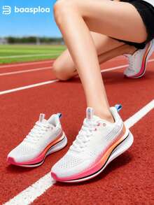 baasploa 春夏女士碳板跑鞋，透气网面，防滑耐磨，适合日常训练、比赛和健身房，母亲节特惠 - 白色 - 查看 12