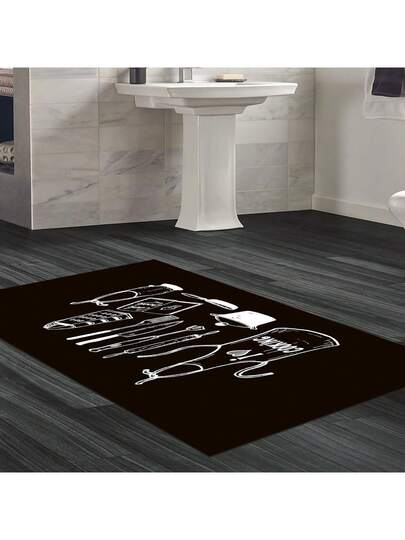 Pearl Digital Non Slip Printed Turkish Vloerkleed AL4032 Zachte Touch, Washable Tapijt Felt Backing Moderne ative Vloer Mat, Living Room, Bedroom, Bathroom, Hallway Or Entryway Available In Many Sizes Quick Drying, Highly Absorbent, Soft, Com Tafel Both Indoor Outdoor view 7