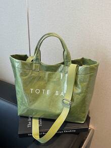 大容量手提包 - 耐用合成材料、可调节肩带、安全封口、涤纶衬里、轻便时尚、日常手提包|优雅手提包|耐用手提包 - 彩色 - 查看 4