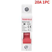 1 pezzo Interruttore automatico monofase 10A/16A/20A/32A/50A/63A, adatto per protezione dell'illuminazione, accessori per installazione elettrica, interruttore automatico per piccoli circuiti, interruttore automatico per uso domestico, scatola interruttori, interruttore intelligente, elettrica, cablaggio domestico, design compatto, struttura durevole, ingegneria di precisione, protettore di circuito, manutenzione professionale, installazione domestica