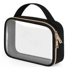 2 Confezioni di Borse Trasparenti per Trucco in PU con Manico - Stile di Moda, Dimensione Quart Chiara per Organizzatori da Toilette, Custodie per Cosmetici in PVC con Doppia Cerniera, Conformi ai Requisiti TSA per il Trasporto Aereo, Ideali per Viaggi e Regali - Multicolore - Visualizzare 10