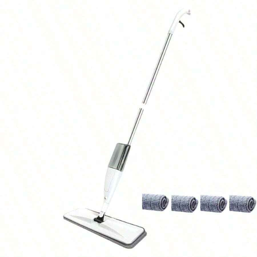 Spray Mop Home Microfiber Atomizer With 4 Pads - 白色 - 查看 1