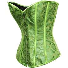 Women's Waist Cincher Bustier Boned Corset With  Design In 2025 - Green - View 3