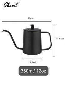 choxila 1pc 350ml/600ml Stainless Steel Pour Over Coffee Kettle With Lid, Coffee Pot Drip Coffee Making Tool